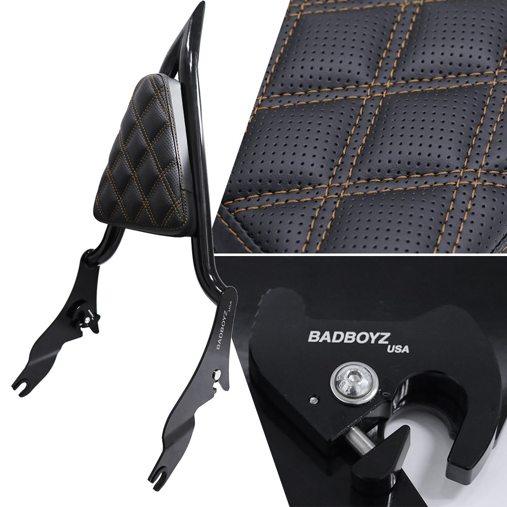 Reaper Sissy bar with Matching pad Diamond stitching