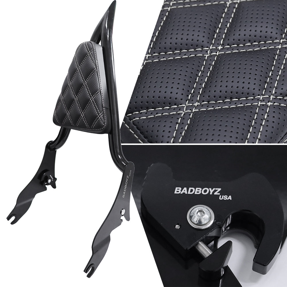 Reaper Sissy bar with Matching pad  Diamond stitching
