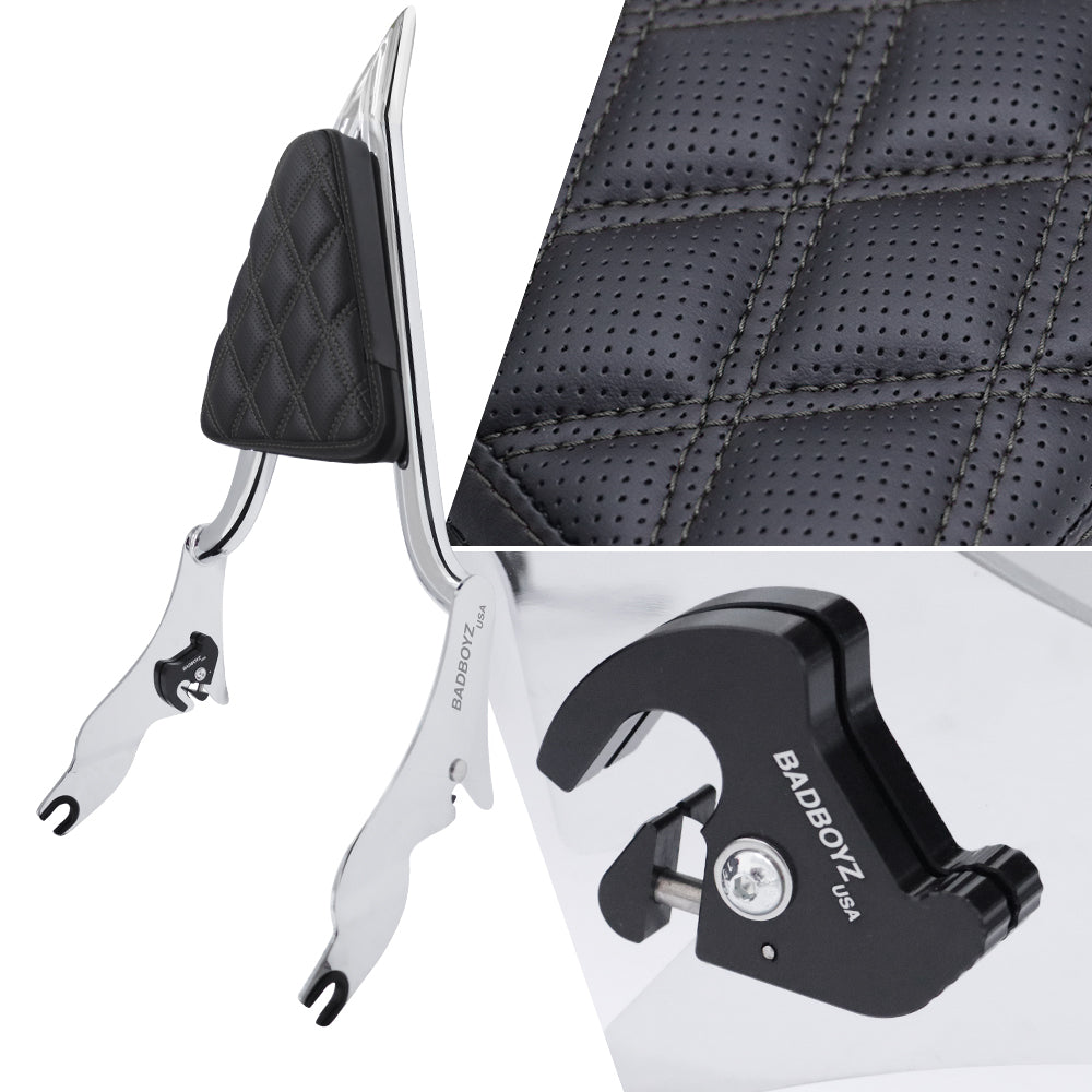 Reaper Sissy bar with Matching pad  Diamond stitching