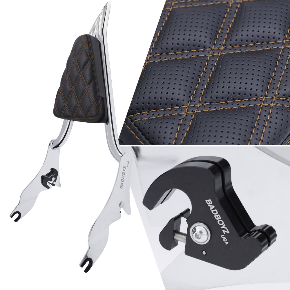 Reaper Sissy bar with Matching pad  Diamond stitching