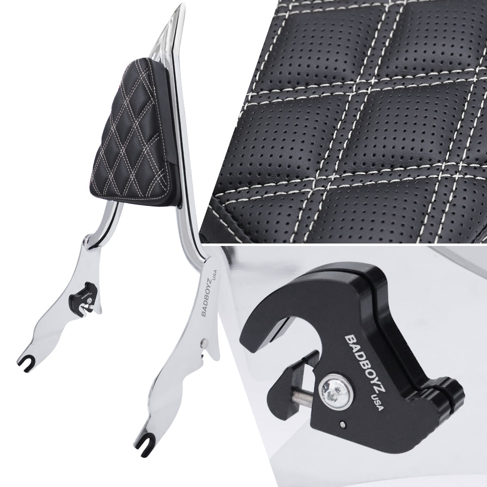 Reaper Sissy bar with Matching pad  Diamond stitching