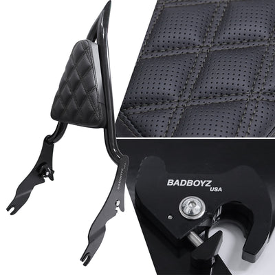 Reaper Sissy bar with Matching pad  Diamond stitching